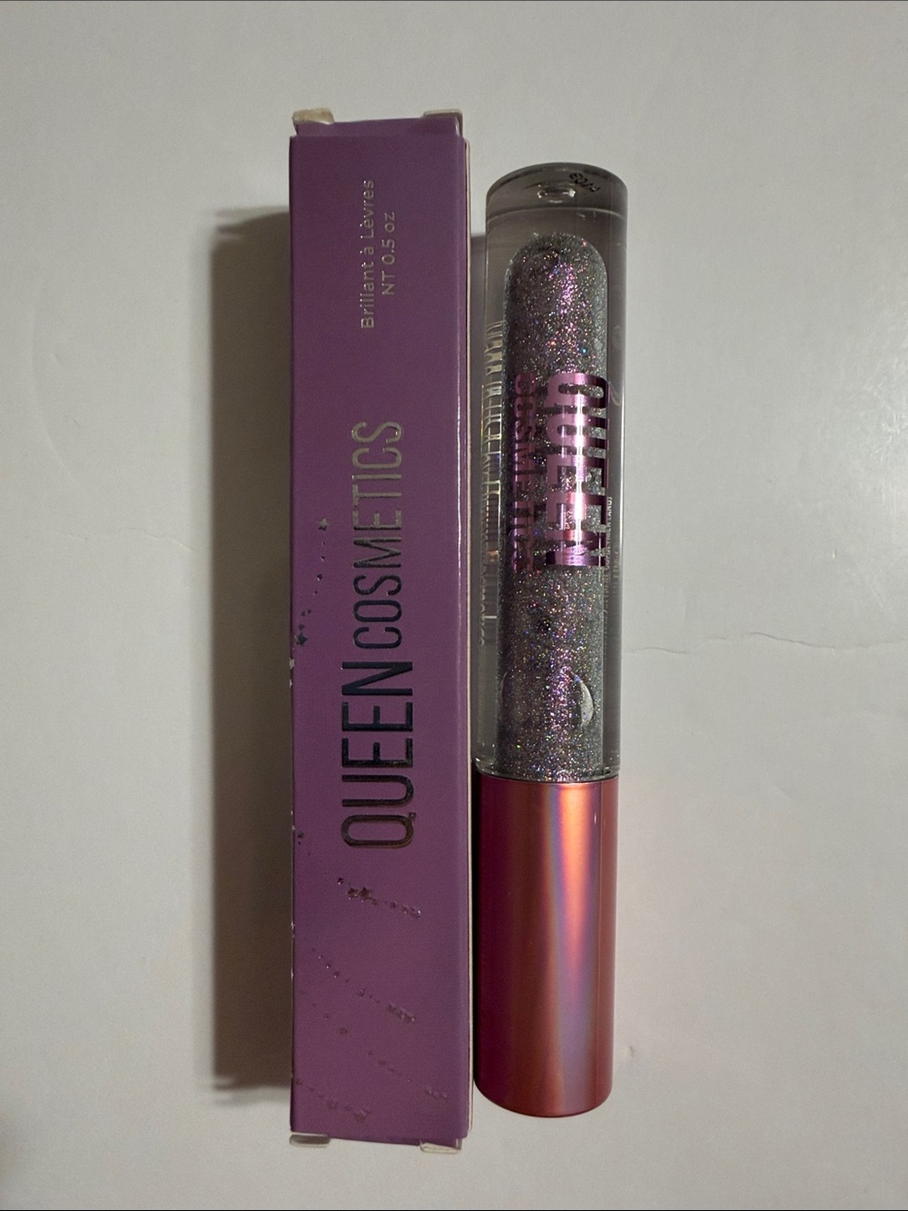 Queen Cosmetics Holographic Lip Gloss in the Viral Shade EUPHORIA